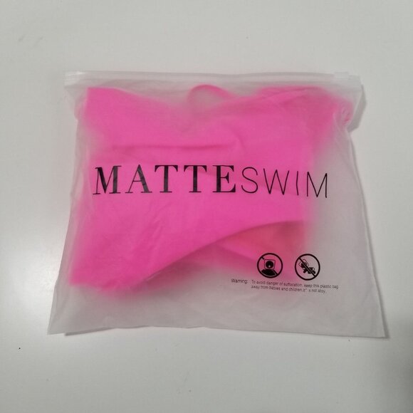 NEW Matte Swim One Piece Color Hot Pink Size XL - Picture 7 of 7